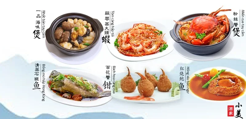 Diverse menu at Saigon Xiao Mei restaurant